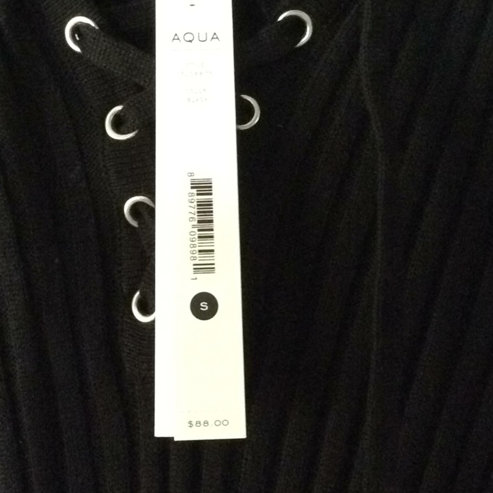 Aqua Women’s Ribbed Knit Dress New With Tags - Picture 3 of 3